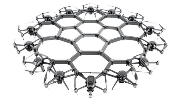 Futuristic Drone Network in a Hexagonal Configuration Design