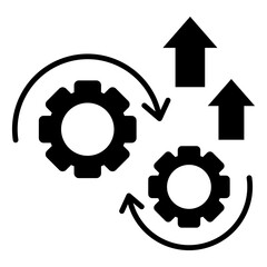 Process Improvement Glyph Icon
