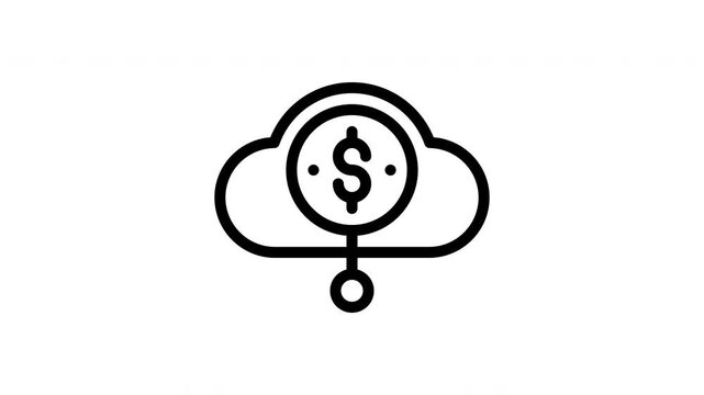 cloud minimalist line animation