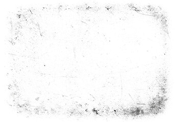 Distressed grunge texture background with scratches and dirt marks, isolated on transparent background