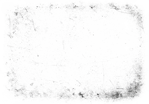 Distressed grunge texture background with scratches and dirt marks, isolated on transparent background