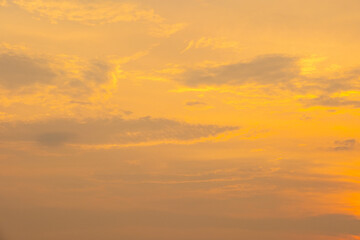 Enjoy a panoramic view of the skyline. The sun rises in the morning sky with colorful clouds. and beautiful cloud patterns In the soft light of the morning	
