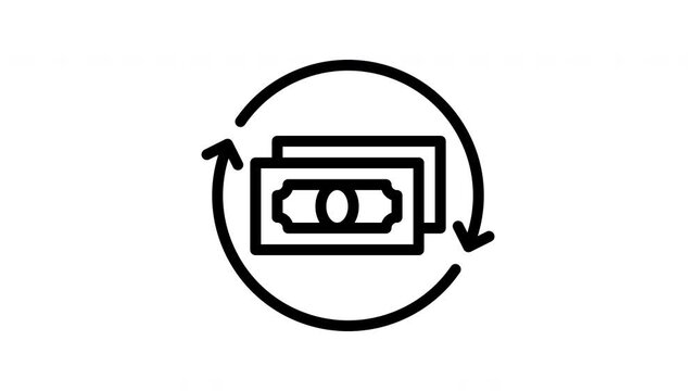 money minimalist line animation