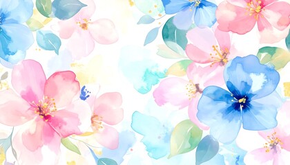 Delicate floral watercolor pattern