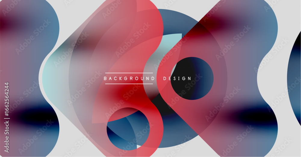 Aufkleber abstract fluid shapes overlap, creating vibrant color gradients. modern design features text backgro