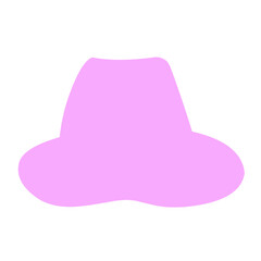 flat vector round hat