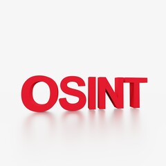 osint 3DText seculity 情報　セキュリティ