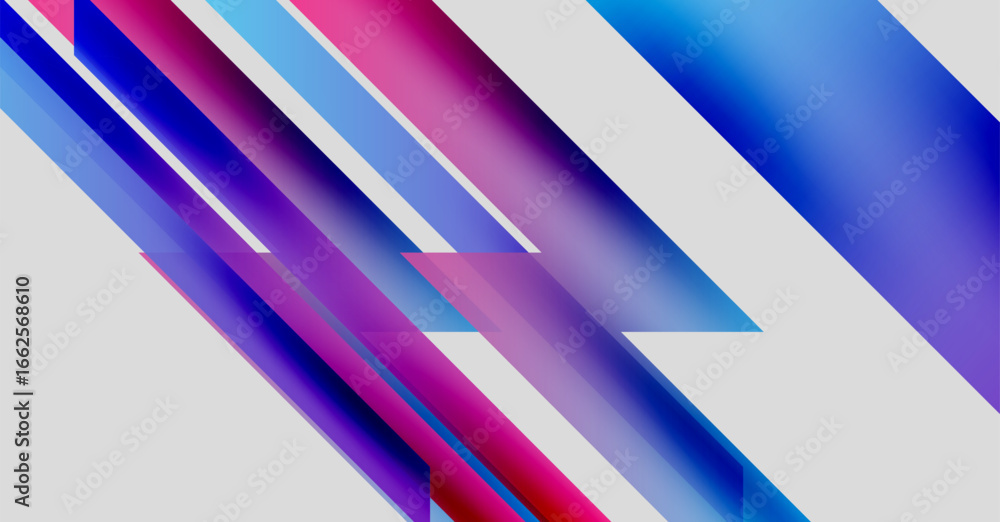 Poster abstract composition featuring vibrant diagonal stripes. colors blend, creating dynamic visual effec