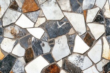 Fototapeta premium Colorful mosaic stone wall