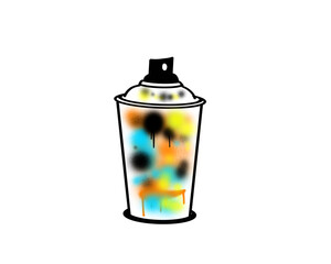spray can illustration isolated on white