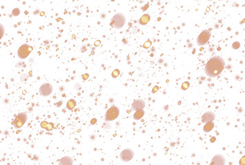 Abstract glittering gold stars particles isolated on transparent background. Sparkling gold dust particles cutout, festival concept. Png file