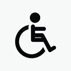 disabled handicap icon vector template	
