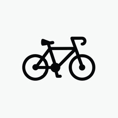 Fototapeta premium Minimalist bycycle icon fully editable vector template 