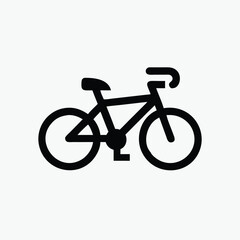 minimalist bycycle icon vector template	