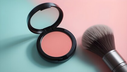 Elegant blush and brush create a flawless makeup look for beauty and fashion projects today now buy