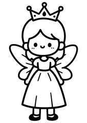 Princess with Wings Illustration