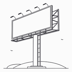 Blank Billboard Advertising Sign Outdoor Structure