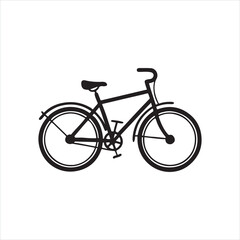 Fototapeta premium Simple Bicycle Silhouette Vector