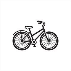 Simple Bicycle Silhouette Vector