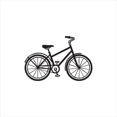 Fototapeta premium Simple Bicycle Silhouette Vector