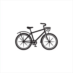 Fototapeta premium Simple Bicycle Silhouette Vector