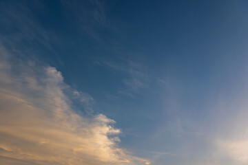 夏の空　夕暮れの時の空と雲171