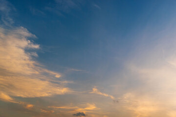 夏の空　夕暮れの時の空と雲174