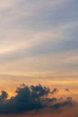 夏の空　夕暮れの時の空と雲176