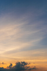 夏の空　夕暮れの時の空と雲178