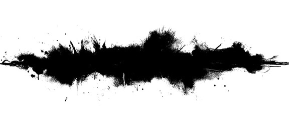 Vector abstract grunge texture stripe of black paint stains