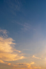 夏の空　夕暮れの時の空と雲186