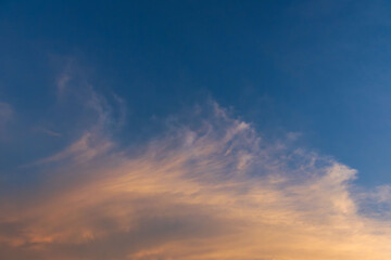 夏の空　夕暮れの時の空と雲195