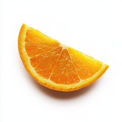 Close-up of a bright orange slice, segment, vibrant color, and fresh citrus