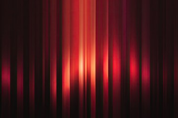 Red velvet curtains illuminated with warm light
