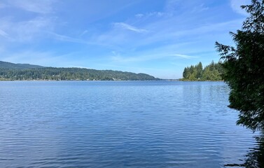 A morning view of Lake Whatcom with a view of Sudden Valley