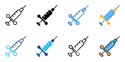 Anesthesia icon set multiple style collection 
