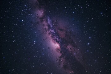 Fototapeta premium Milky Way Galaxy Night Sky Stars Universe Astronomy Purple Nebula Cosmic Space