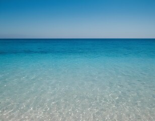Fototapeta premium Aerial View of Clear Blue Ocean with Coral Reefs – Serene Seascape Background