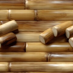 Seamless Top View Bamboo Floor Texture for Natural Decor Projects