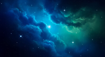 Fototapeta premium Vibrant celestial nebula with shimmering stars, perfect for dreamy backgrounds and fantasy projects