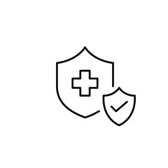 Verified medical care, trusted health services, secure treatment. Healthcare insurance. Pixel perfect, editable stroke vector icon