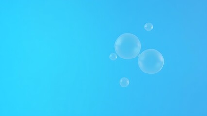 Abstract thought bubbles against a gradient blue background, symbolizing creativity and imagination.