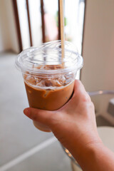 iced coffee , iced latte coffee or iced mocha coffee