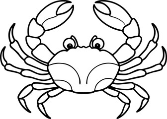 illustration of a  crab vector silhouette