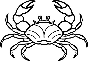 illustration of a  crab vector silhouette