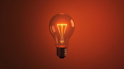 An abstract light bulb glowing against a gradient, representing creativity and bright ideas.