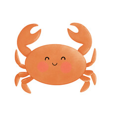 Orange Crab Cartoon Illustration