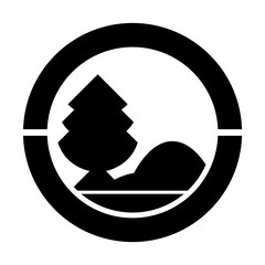 beautiful, simple and elegant pine tree logo
