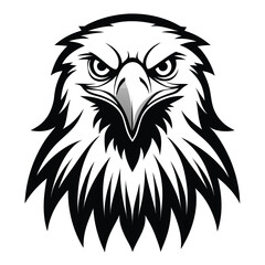 Obraz premium A symmetrical and isolated logo of an island eagle's face, on a clean background