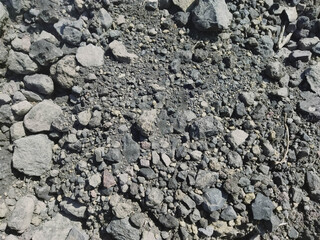 Crushed Volcanic Rock and Gravel Texture